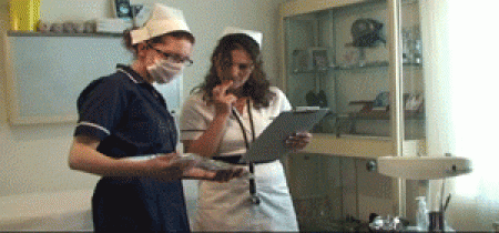 STRICT NURSE UNIFORM - Military Recruit Examination By Two Sadistic Nurses  Part 1