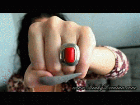 KinkyDomina Long Sharp Fingernails - The Ring 08 March 2011