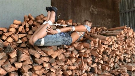 All She Had To Do Was Stack The Firewood - With bella ink

in 1280x720x3000kbs high quality hd for a stunning clear download.

bondage, bdsm, damsel in distress, rope bondage, high heels, on screen gagging, long hair, struggle, pain, elbow tie, hogtied, hogtie, chicken wing, rope, tape. Roll play, strappado

he had a customer coming to pick up a load of firewood. All she had to do was get it stacked and ready for him. It was hot so instead she just fucked around and took her time. He catches her and has to take matters into his own hands. To teach the bitch a lesson he strappado's her on the tongue of his trailer out in the hot sun. He adds several ropes getting her nice and tight. She struggles and fights him to stop. She screams out but no one can here her. The man man takes her rag out her back pocket and shoves it in her mouth. He tapes it place shutting her up. She is taken down and hopped over to the wood pile. He picks her up and throws her up on the pile. He hogties her on the wood stack to help her get into her work. He dumps ice cold water on her to cool her down. As he leaves he tells her now get the fucking wood stack before he get's here. She struggles in pain from the splitters digging into her skin. Maybe this will teach the little bitch a lesson.

bella is available for custom video work. Shoot me an email to order yours today.

(clip is 12:28 in duration)

just one of many video's available at ****brendasbound**** for one low price!

if your not interested in the harder side of bondage but like the softer side visit ****softersideofbondage****

brought to you by brendasbound productions