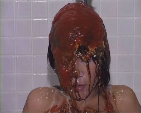 Food Fetish Sluts - Inn the shower slavegirl tanya is tied up and covered in sauces, sugar, liqeur, mayonaise and such. We made great closeups for you and high quality video so you canb see whats it doing to the ****.